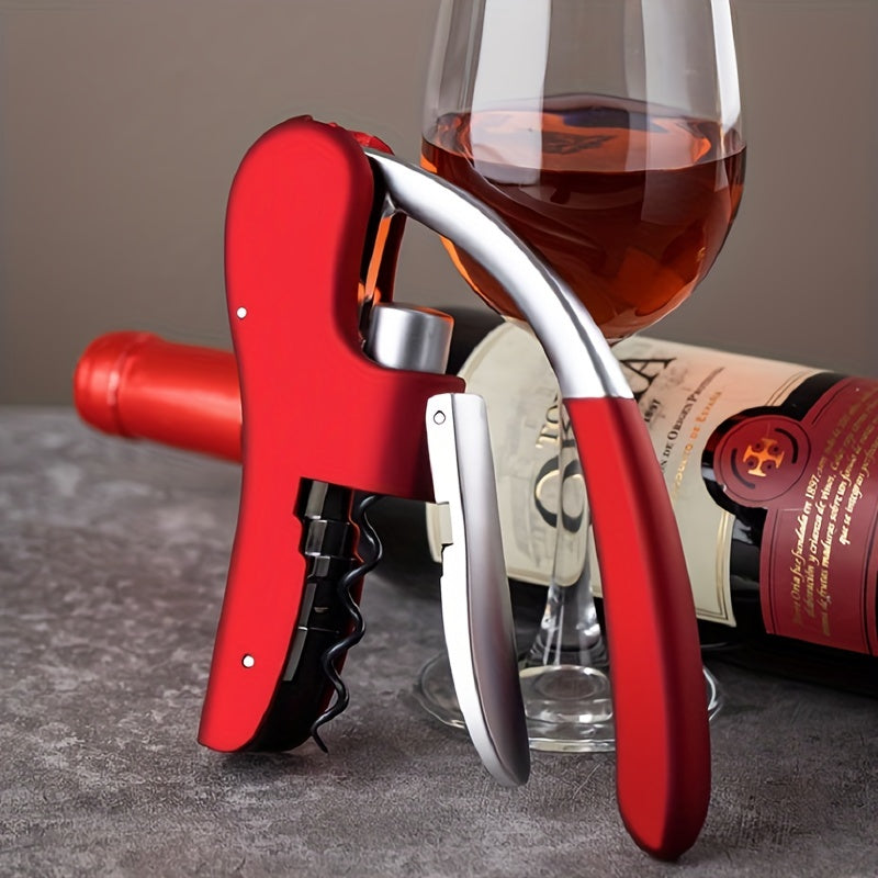 Lever-Action Wine Opener, Ergonomic Corkscrew with Soft-Grip Handle for Home Bars, Restaurants, Catering & Wine Lovers | Lonoma