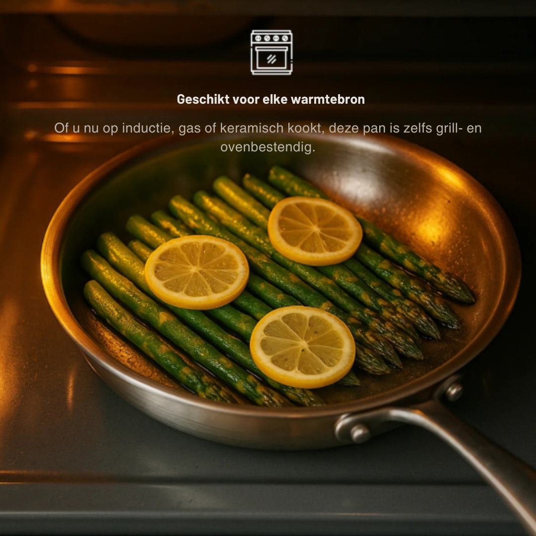 Set de 3 Poêles Titane Induction Antiadhésives Sans PFOA 26-28-30 cm Cuisine Saine Durable Professionnelle | Koossa