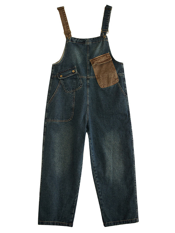 Women's Relaxed Denim Jumpsuit with Adjustable Straps — Casual All-in-One Outfit for Everyday Wear & Weekend Style | Koossa
