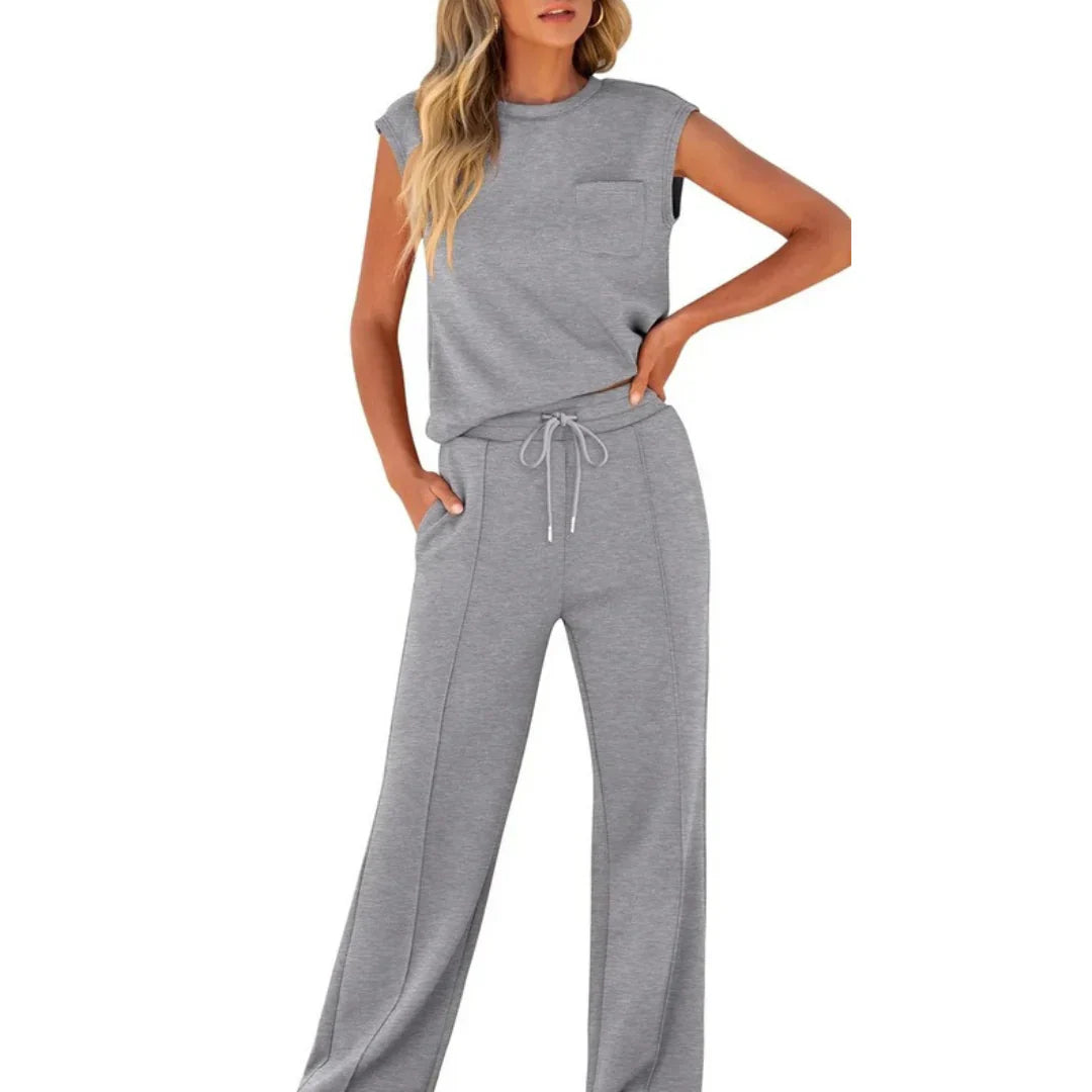 Women's Soft Jersey Lounge Co-ord Set in Nine Colours for Relaxed Summer Days and Comfortable Weekend Wear | Koossa