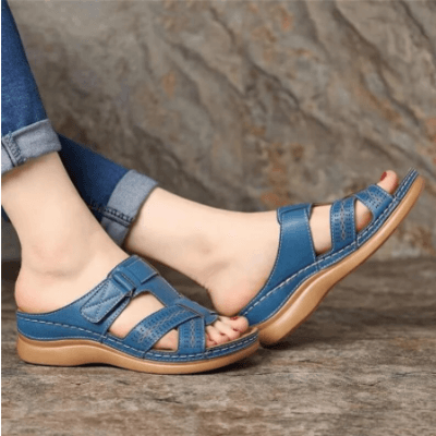 Women's Open-Toe Wedge Sandals with Cushioned Sole — Comfortable Summer Sandals for Everyday Wear & Travel | Koossa