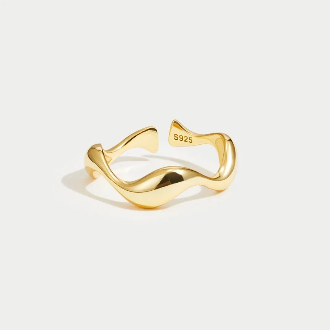 Women's Adjustable Ocean-Inspired Minimalist Ring — Elegant Everyday Jewellery for All Occasions | Koossa