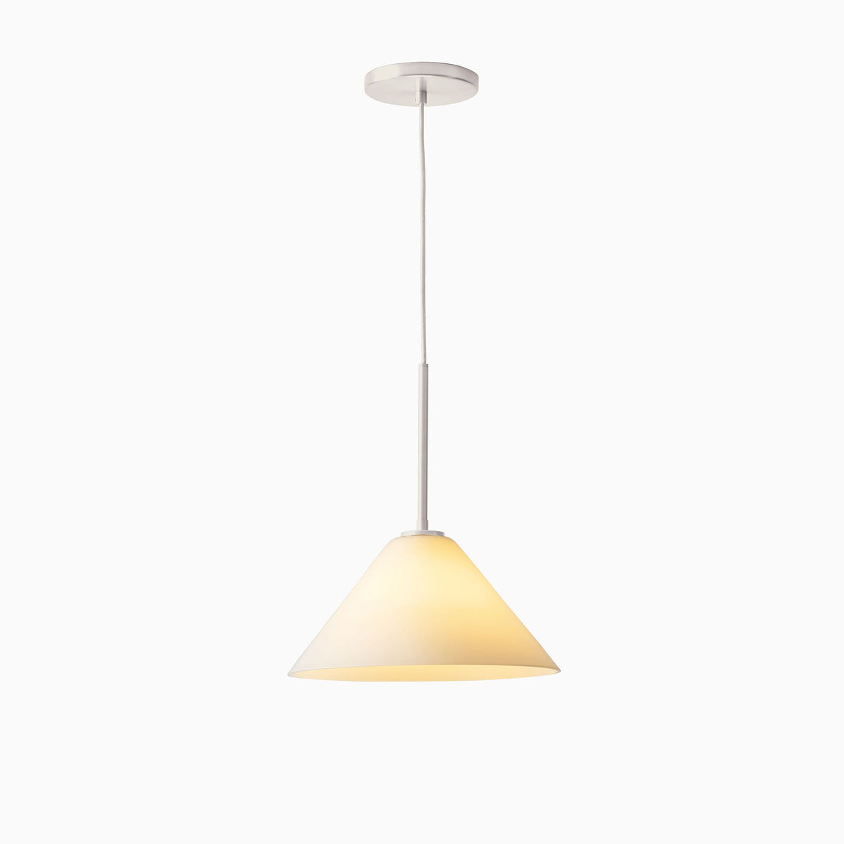 Tapered Glass Hanging Fixture with Metal Canopy – E26 Socket – Dimmable for Dining Room, Island, Entryway | Lonoma