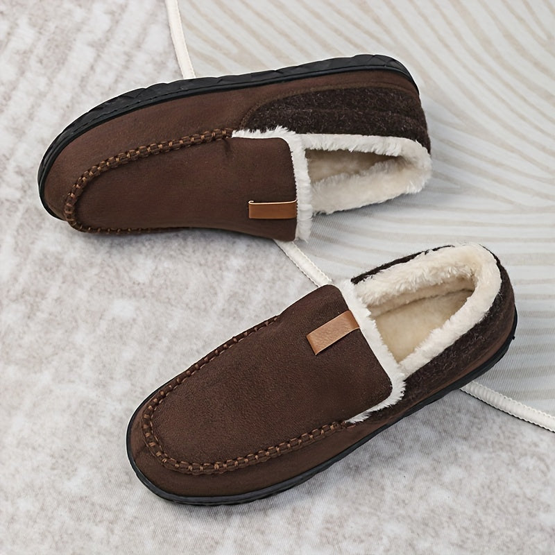 Men's Warm House Slippers — Comfortable Indoor Loafers for Winter Relaxation & Evening Wear | Koossa