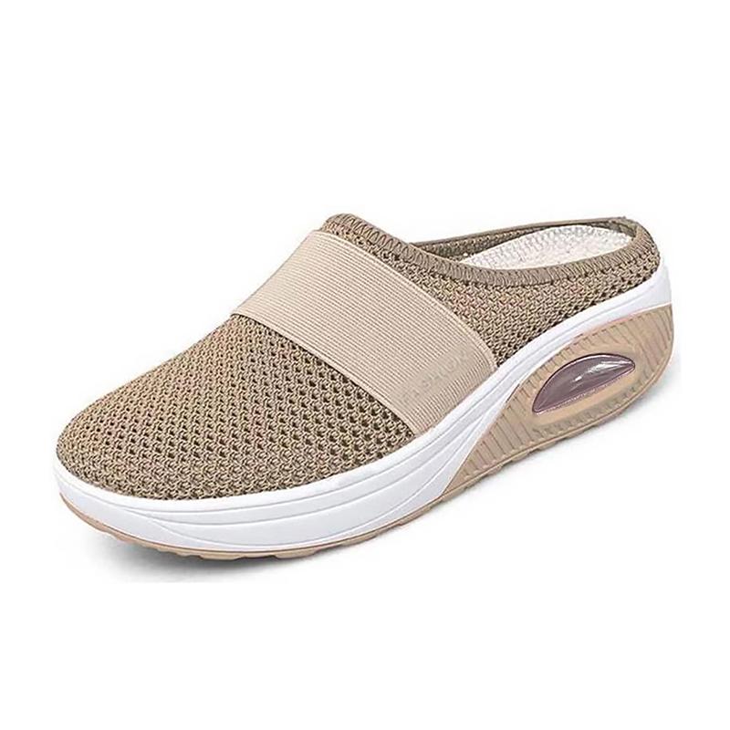 Women's Cushioned Orthopaedic Walking Trainers — Breathable Mesh Slip-On Shoes with Air Cushion Support | Koossa