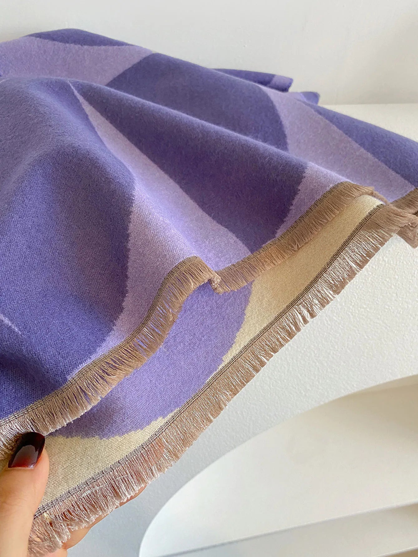 Women's Reversible Pure Wool Scarf — Elegant Winter Scarf for Cold Weather & Festive Occasions | Koossa