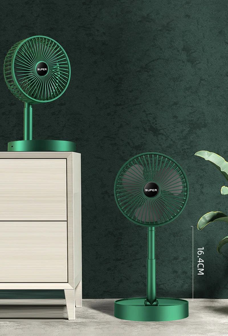Compact USB Desk Fan with Five Speed Settings and Foldable Design for Office and Travel | Koossa