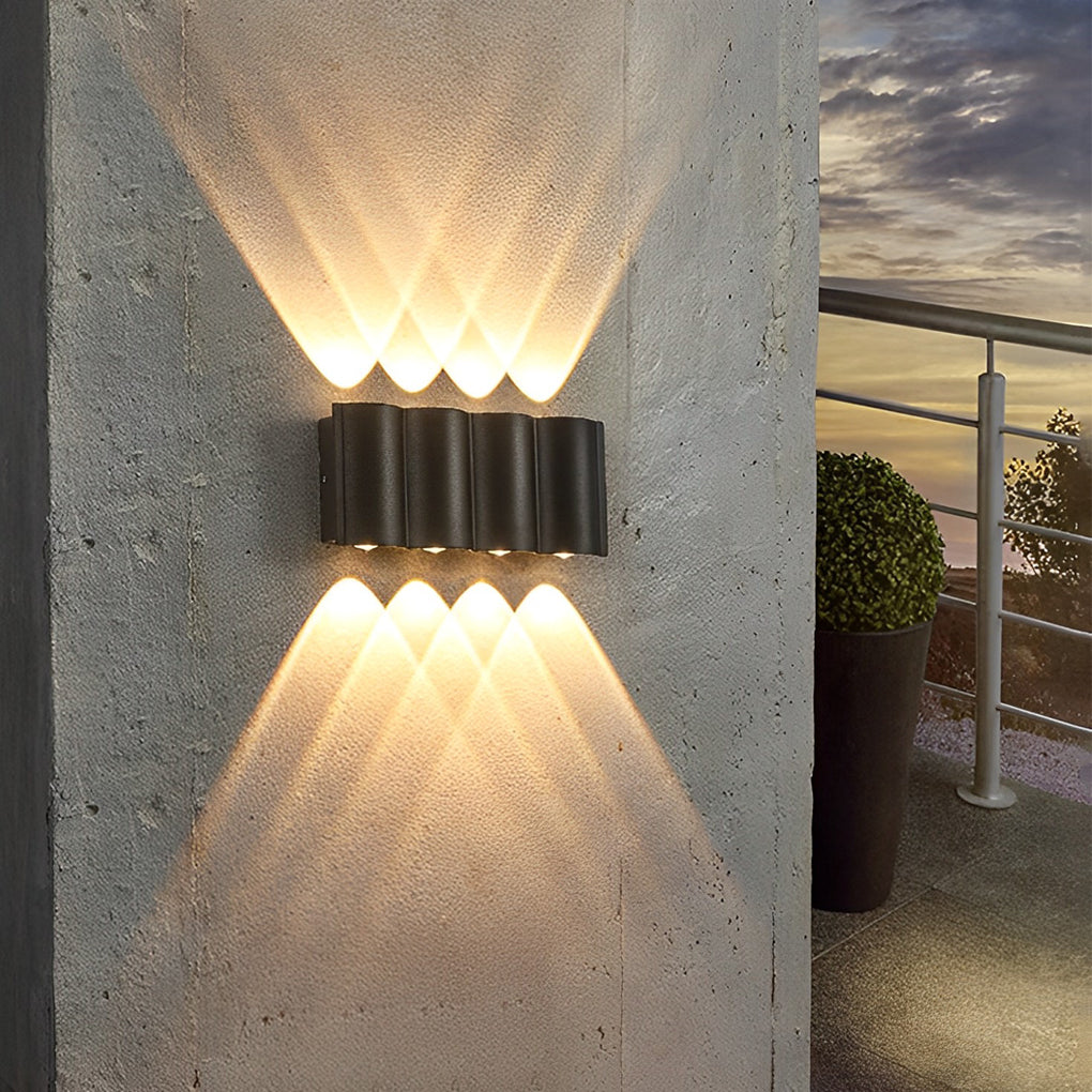 Modern LED Outdoor Wall Sconce – Black Aluminum Waterproof Fixture for Porch, Patio & Entryway Lighting | Lonoma