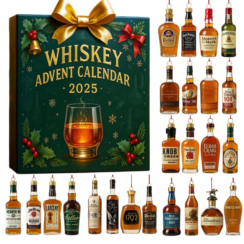 24-Day Countdown Calendar with Miniature Spirit Samplers for Holiday Tasting Gift Set | Lonoma