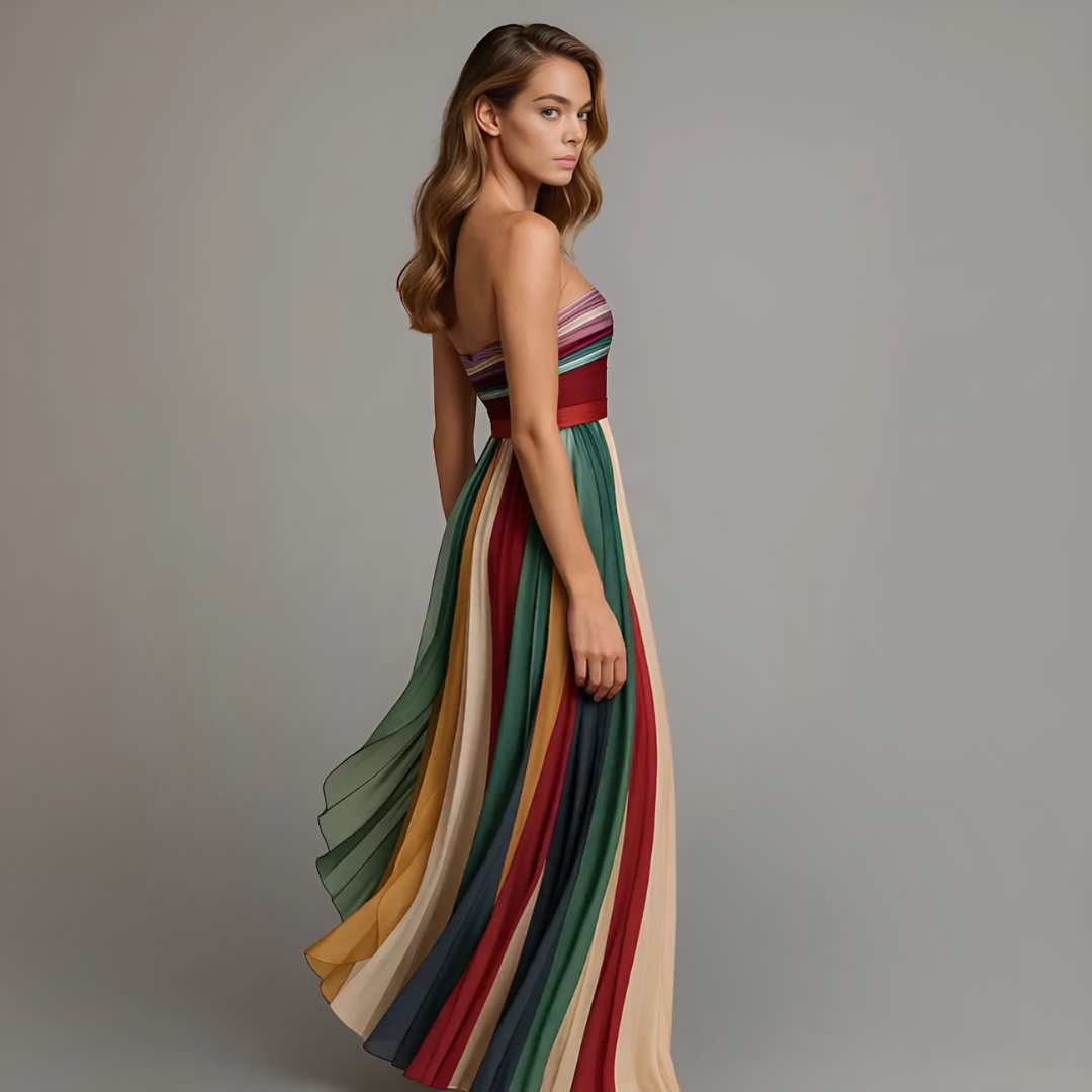 Women's Flowing Maxi Dress in Soft Drape Fabric – Effortless Elegance for Occasions | Koossa