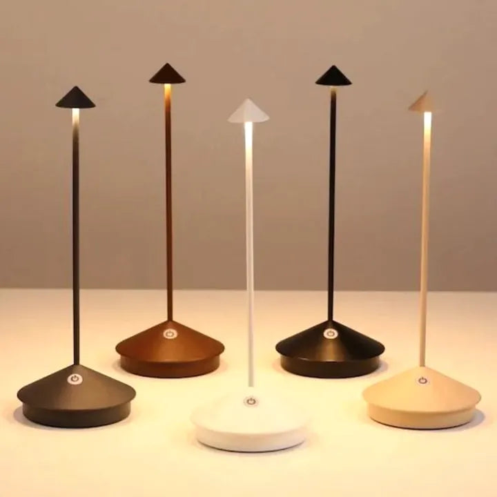 Cordless LED Table Lamp, Rechargeable Touch Dimmable Accent Light, Modern Bedside Lamp for Bedroom, Patio & Outdoor Dining Table | Lonoma