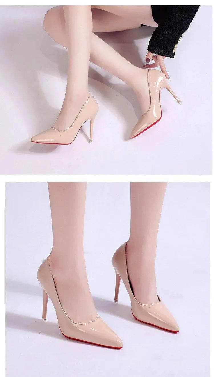 Women's Stiletto Court Shoes with Low Vamp & High Heel — Elegant Pointed Pumps for Office & Evening Wear | Koossa