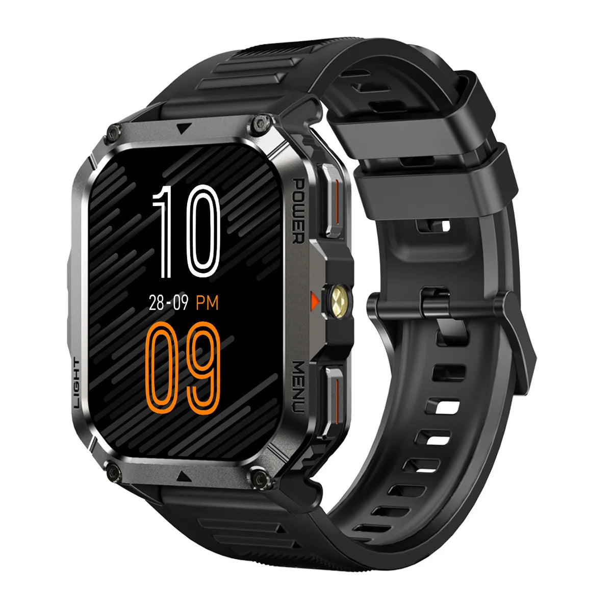 Tactical GPS Smartwatch with AI Voice Assistant + Bluetooth Calling + 120 Sport Modes + Built-In LED Flashlight for Hiking Outdoor Adventures | Lonoma