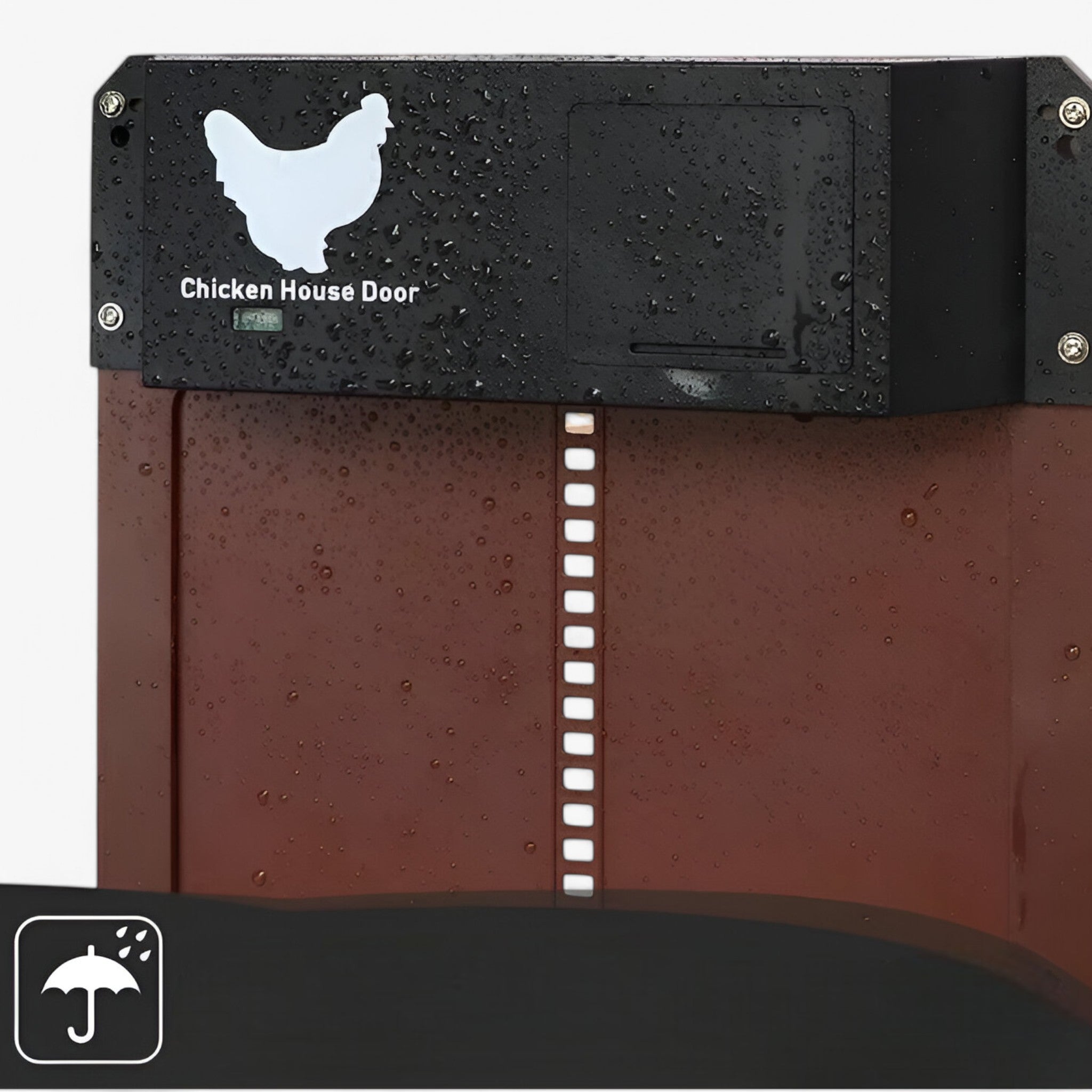 Automatic Chicken Coop Door Light Sensor Timer Battery Powered Weatherproof Green Coop Door Opener Poultry Safety | Koossa