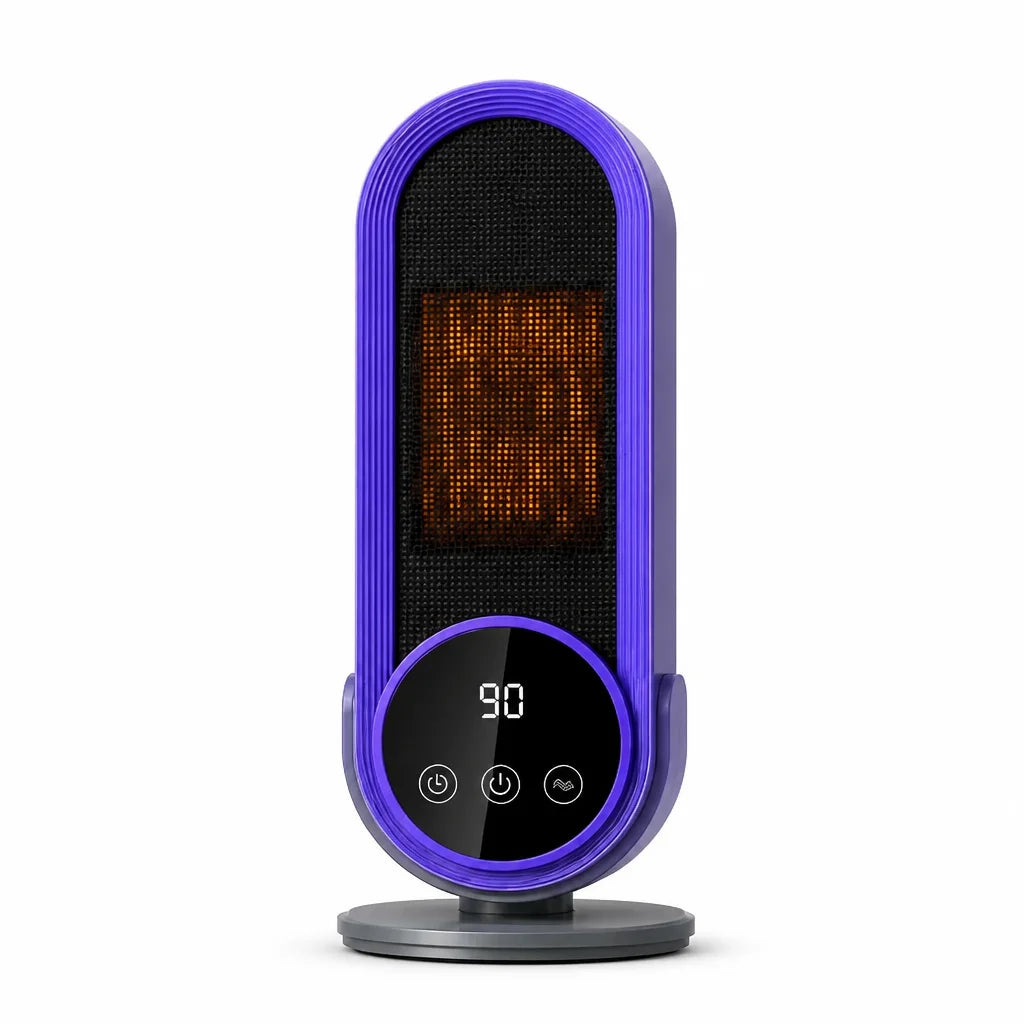 Portable Ceramic Space Heater with Tip-Over Protection, Touch Controls & Thermostat for Bedroom, Office, Desktop | Lonoma
