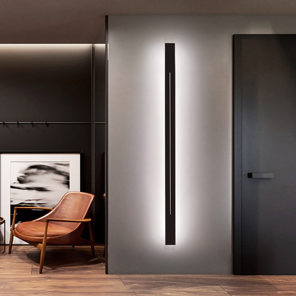 Linear LED Wall Sconce, Modern Black or Gold Metal Hardwired Wall Light for Living Room, Bedroom, Hallway, Entryway & Dining Area | Lonoma