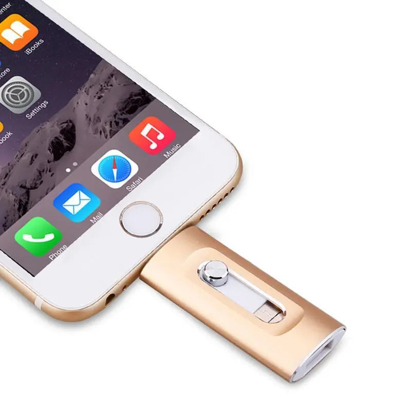 Clé USB 3-en-1 Métal Lightning USB-C USB 3.0 Multi-Appareil iPhone Android Mac PC Stockage Portable Universel | Koossa