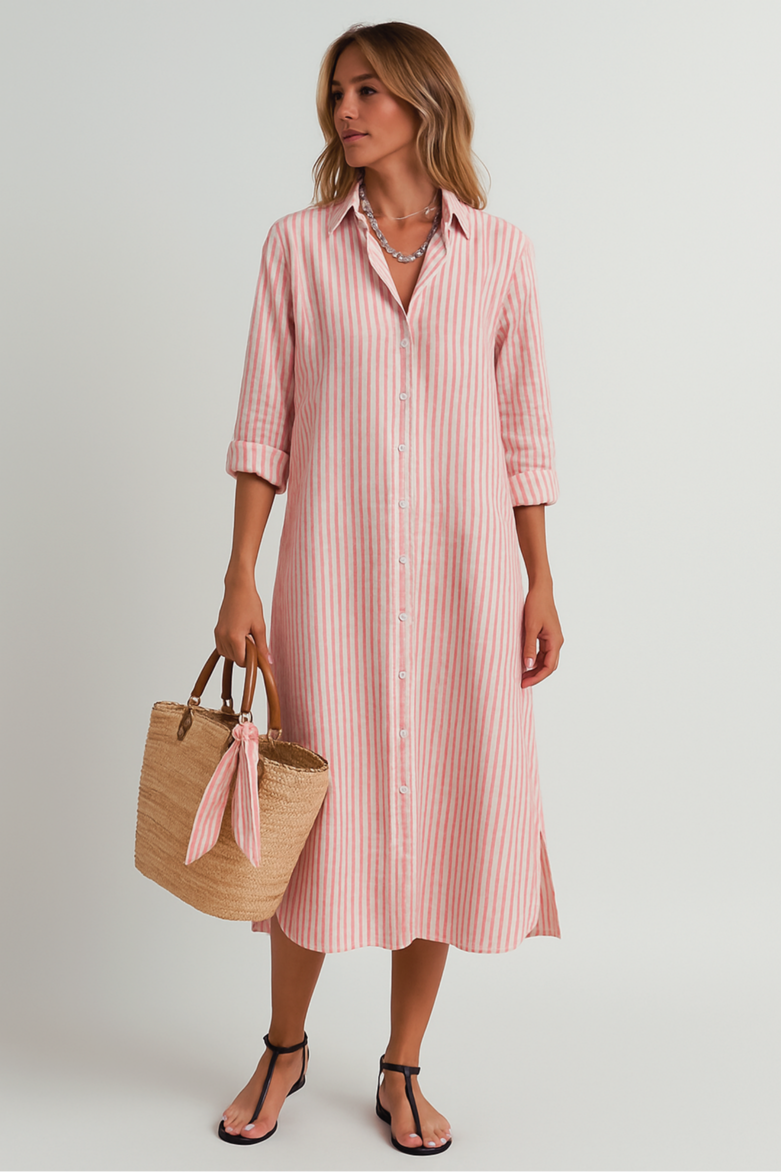 Women's Relaxed Maxi Dress in Lightweight Cotton Blend – Warm-Weather Elegance for Garden Parties and Seaside Escapes | Koossa