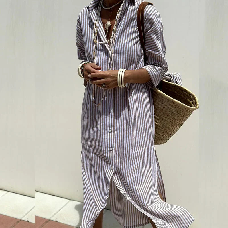 Women's Relaxed Maxi Dress in Lightweight Cotton Blend – Warm-Weather Elegance for Garden Parties and Seaside Escapes | Koossa