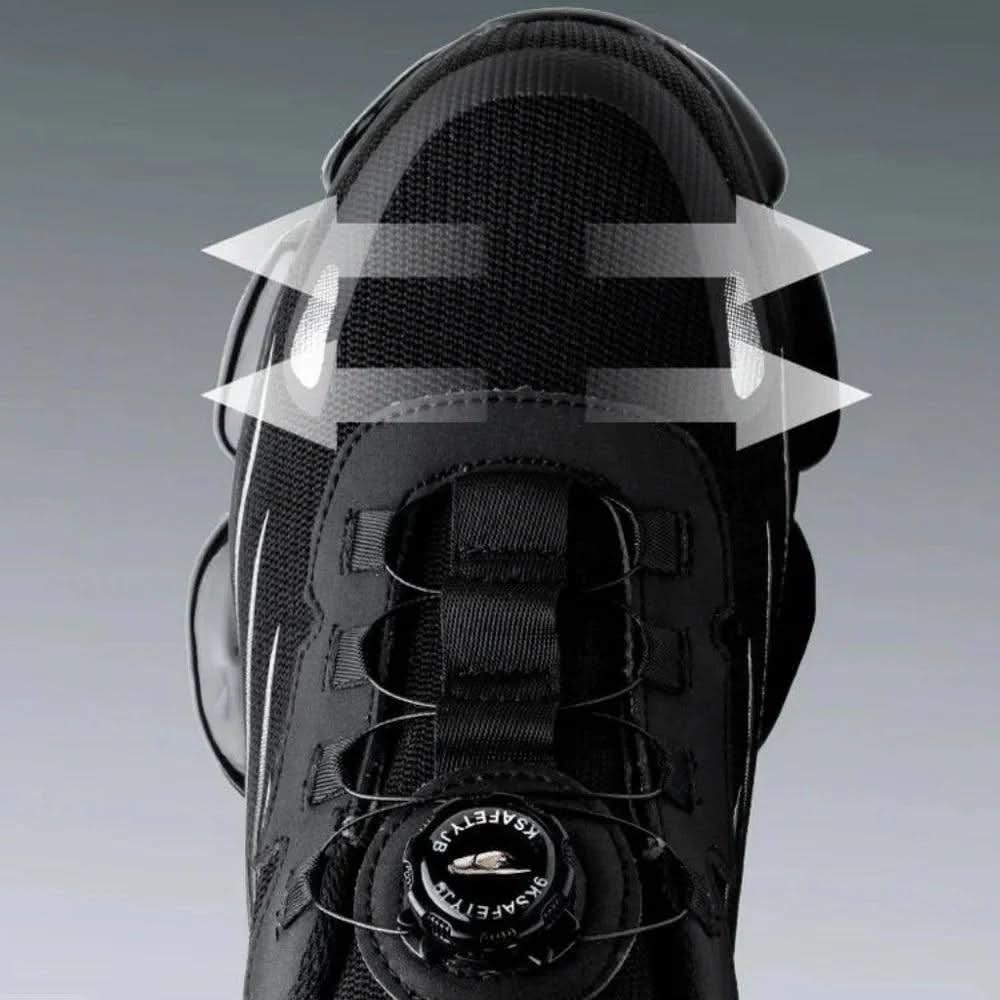 Men's Steel Toe Work Shoes with Arch Support, Slip-Resistant Lightweight Safety Sneakers for Warehouse, Construction & Industrial Jobs | Lonoma