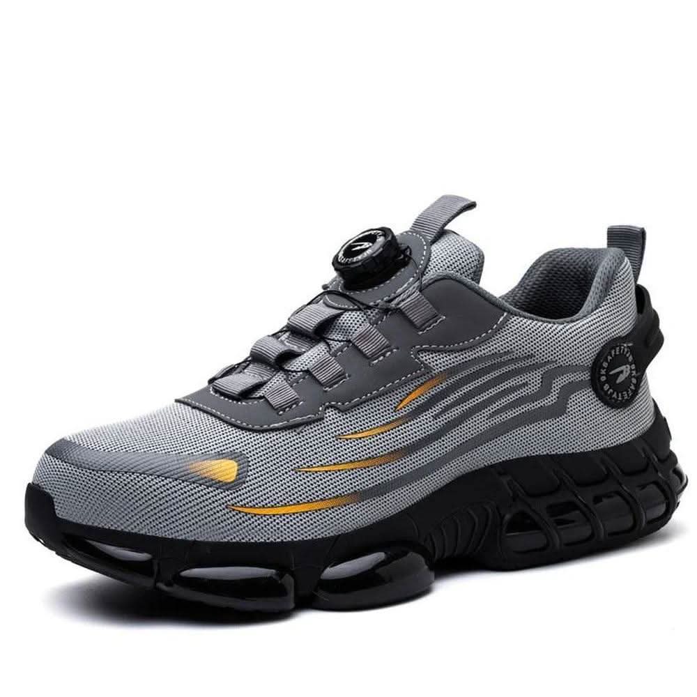 Men's Steel Toe Work Shoes with Arch Support, Slip-Resistant Lightweight Safety Sneakers for Warehouse, Construction & Industrial Jobs | Lonoma