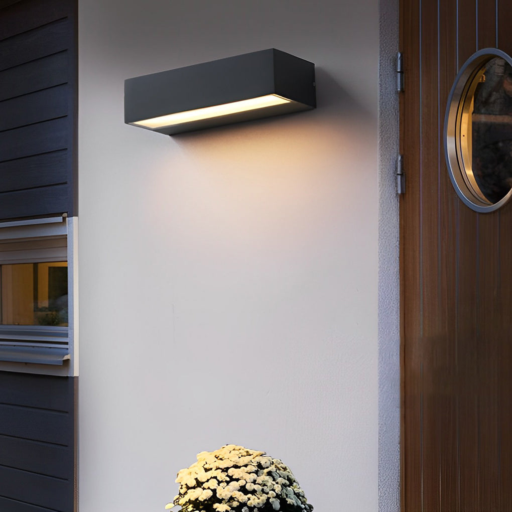 Outdoor Wall Sconce Black Aluminum LED IP65 Waterproof for Entryway Patio Garage Exterior Adjustable Warm or Cool White Light Temperature | Lonoma