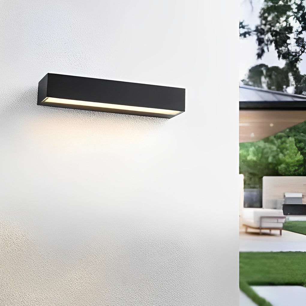 Outdoor Wall Sconce Black Aluminum LED IP65 Waterproof for Entryway Patio Garage Exterior Adjustable Warm or Cool White Light Temperature | Lonoma