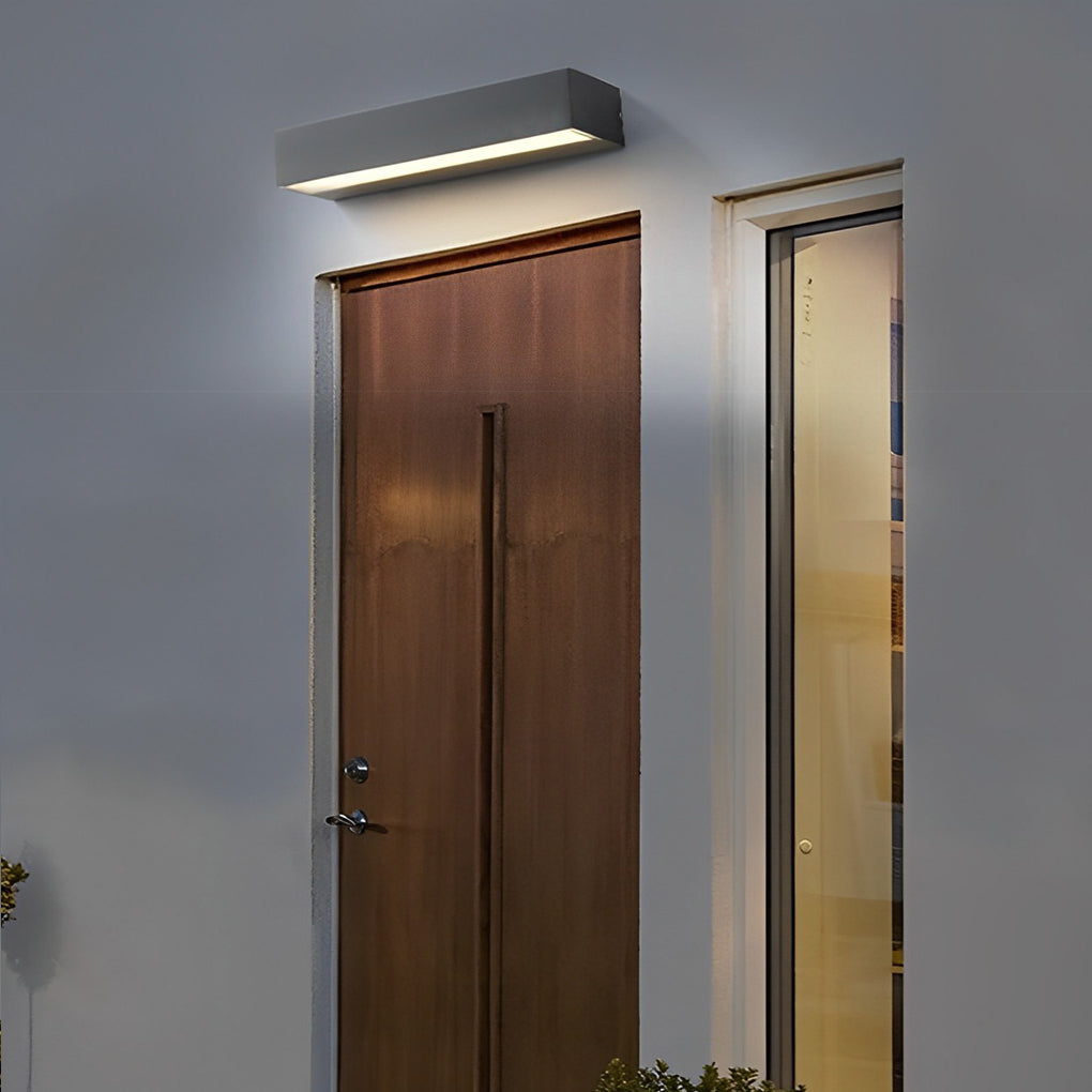 Outdoor Wall Sconce Black Aluminum LED IP65 Waterproof for Entryway Patio Garage Exterior Adjustable Warm or Cool White Light Temperature | Lonoma