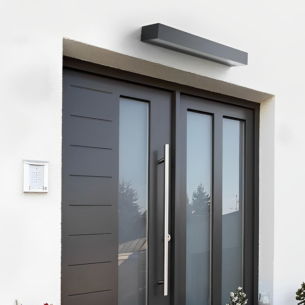 Outdoor Wall Sconce Black Aluminum LED IP65 Waterproof for Entryway Patio Garage Exterior Adjustable Warm or Cool White Light Temperature | Lonoma