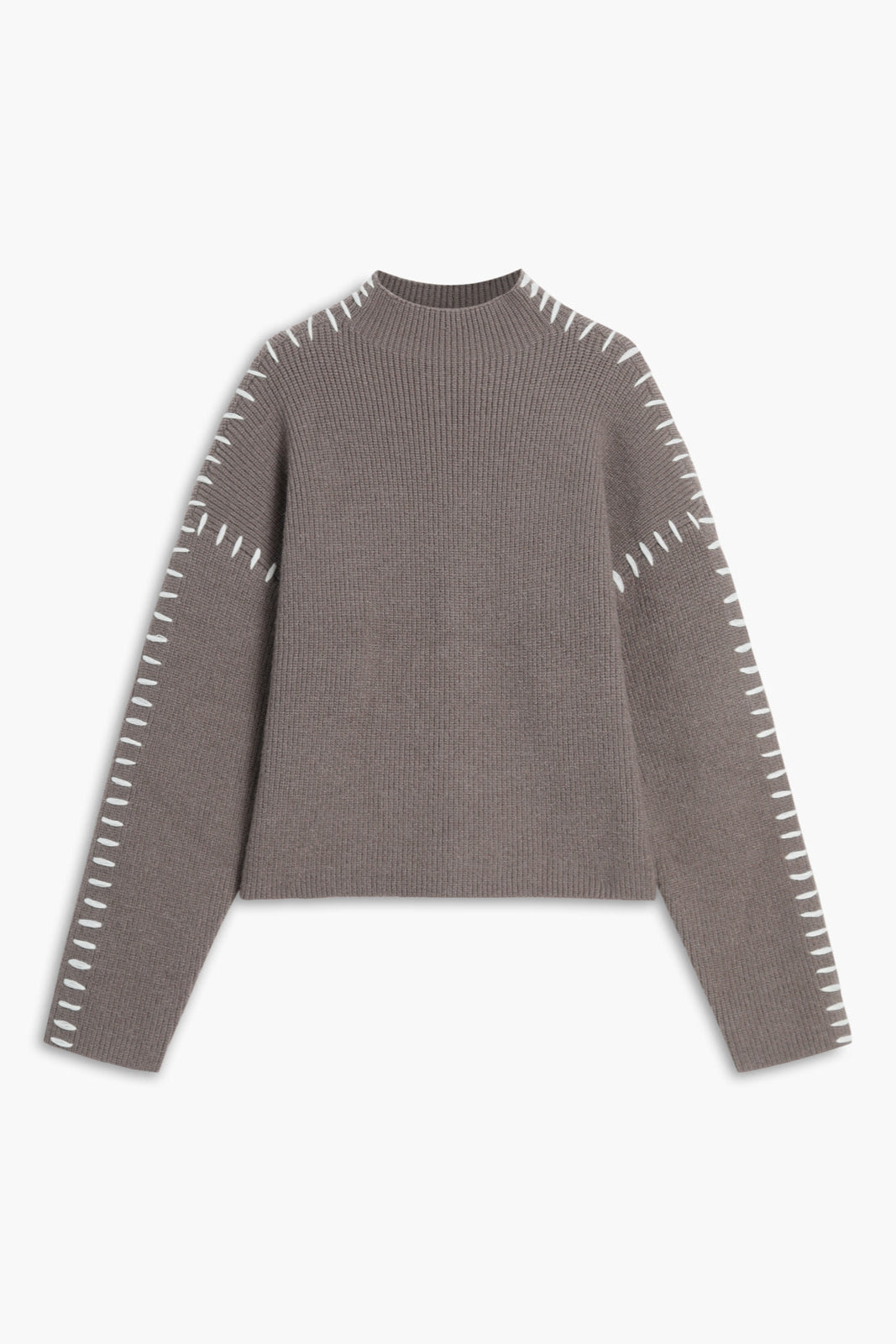 Relaxed Mock Neck Knitted Jumper in Soft Wool Blend for Effortless Layering and Everyday Elegance | Koossa