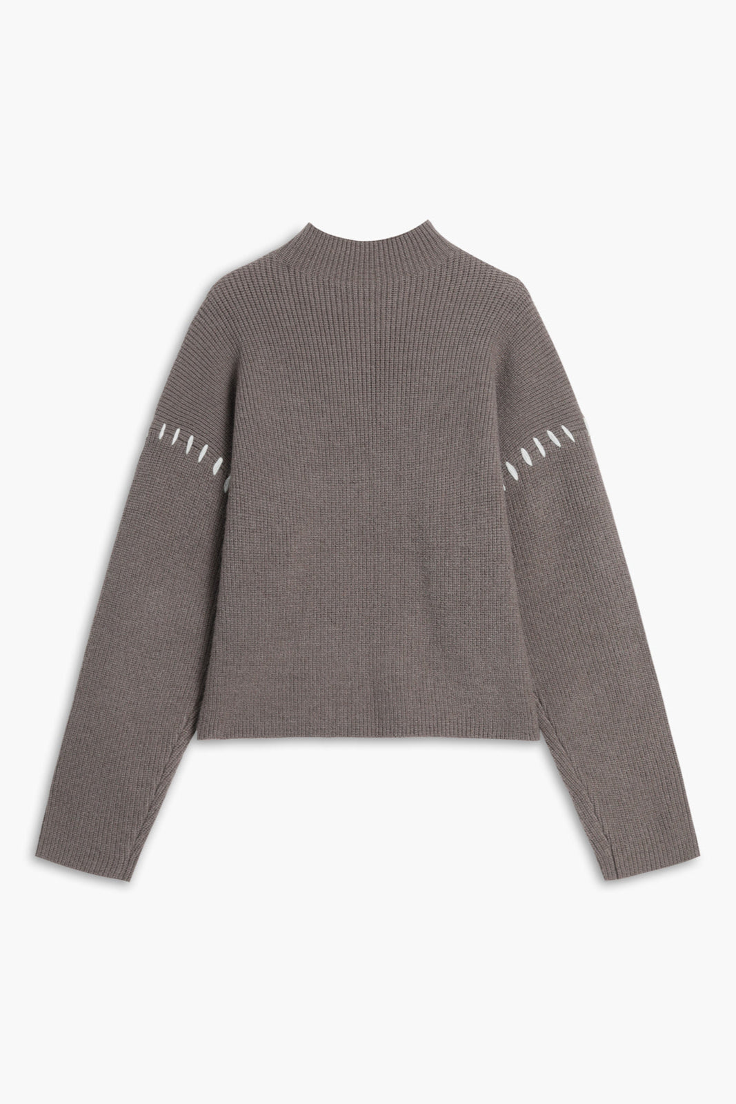 Relaxed Mock Neck Knitted Jumper in Soft Wool Blend for Effortless Layering and Everyday Elegance | Koossa