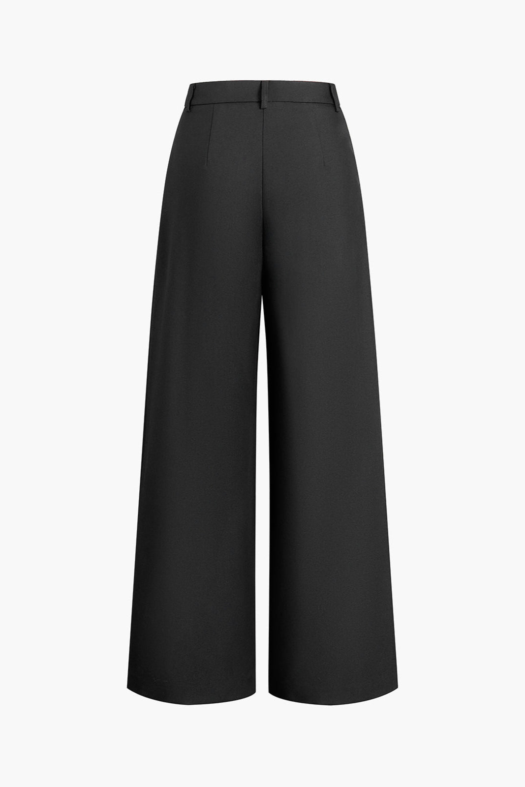 High-Waisted Wide-Leg Trousers in White with Pleated Front for Smart Casual Occasions | Koossa