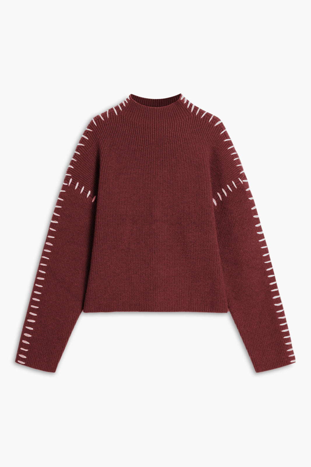 Relaxed Mock Neck Knitted Jumper in Soft Wool Blend for Effortless Layering and Everyday Elegance | Koossa