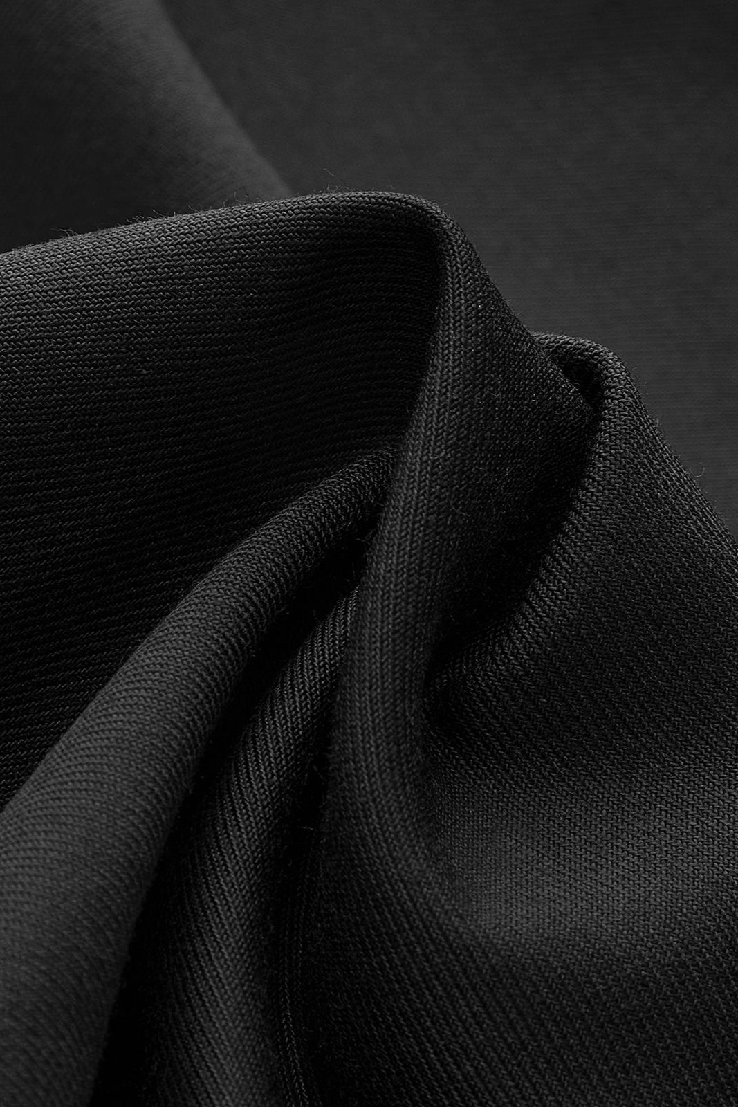 High-Waisted Wide-Leg Trousers with Asymmetric Wrap Detail in Black, Brown & Grey for Work and Evening | Koossa