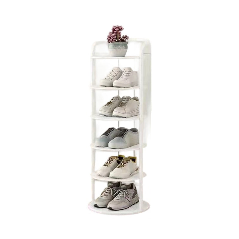 Vertical Shoe Rack 5-8 Tier Round Metal Tower Organizer Space-Saving for Entryway Bedroom Small Apartment Hallway Storage | Lonoma
