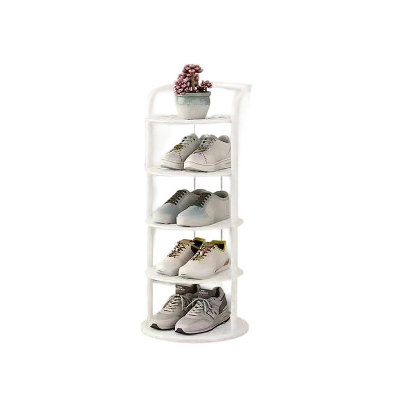 Vertical Shoe Rack 5-8 Tier Round Metal Tower Organizer Space-Saving for Entryway Bedroom Small Apartment Hallway Storage | Lonoma