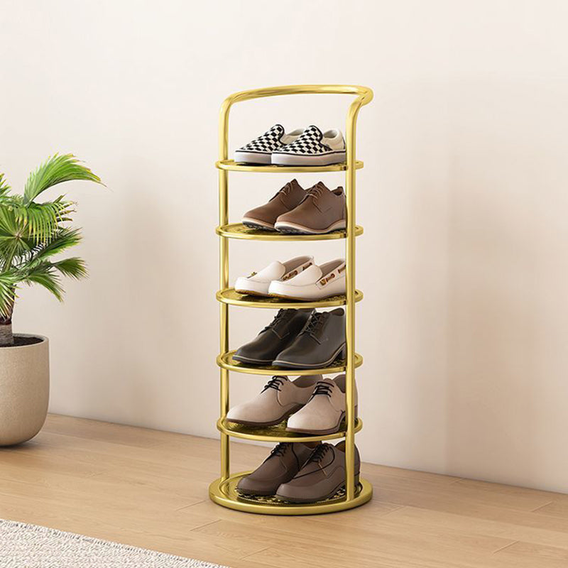 Vertical Shoe Rack 5-8 Tier Round Metal Tower Organizer Space-Saving for Entryway Bedroom Small Apartment Hallway Storage | Lonoma
