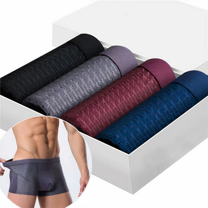 Men's Classic Boxer Shorts in Black, Blue, Red & Grey — Everyday Comfort Underwear 10-Pack | Koossa