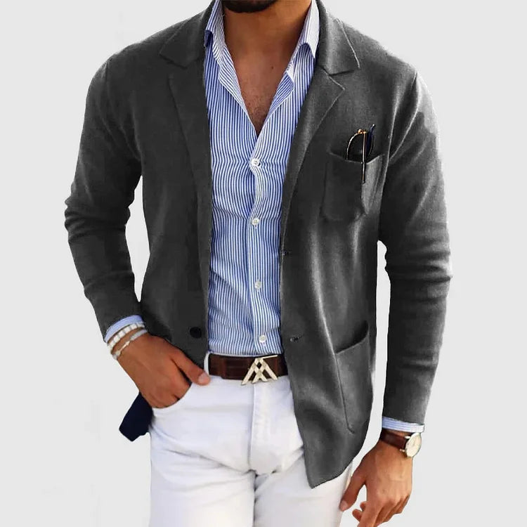 Men's Versatile Cardigan — Classic Button-Front Knitwear for Smart-Casual & Office Wear | Koossa