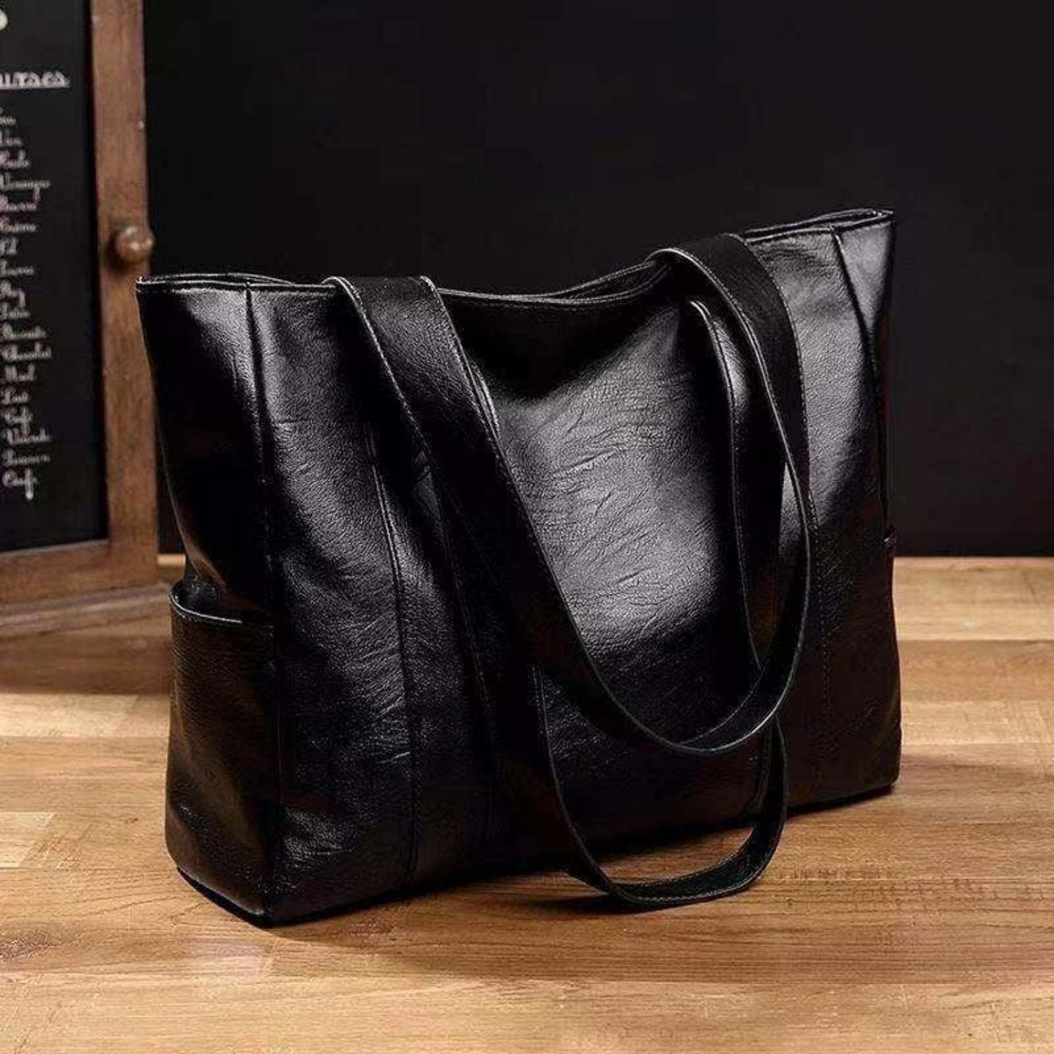 Women's Vintage Shoulder Handbag in Timeless Black and Brown — Classic Everyday Bag for Work and Special Occasions | Koossa