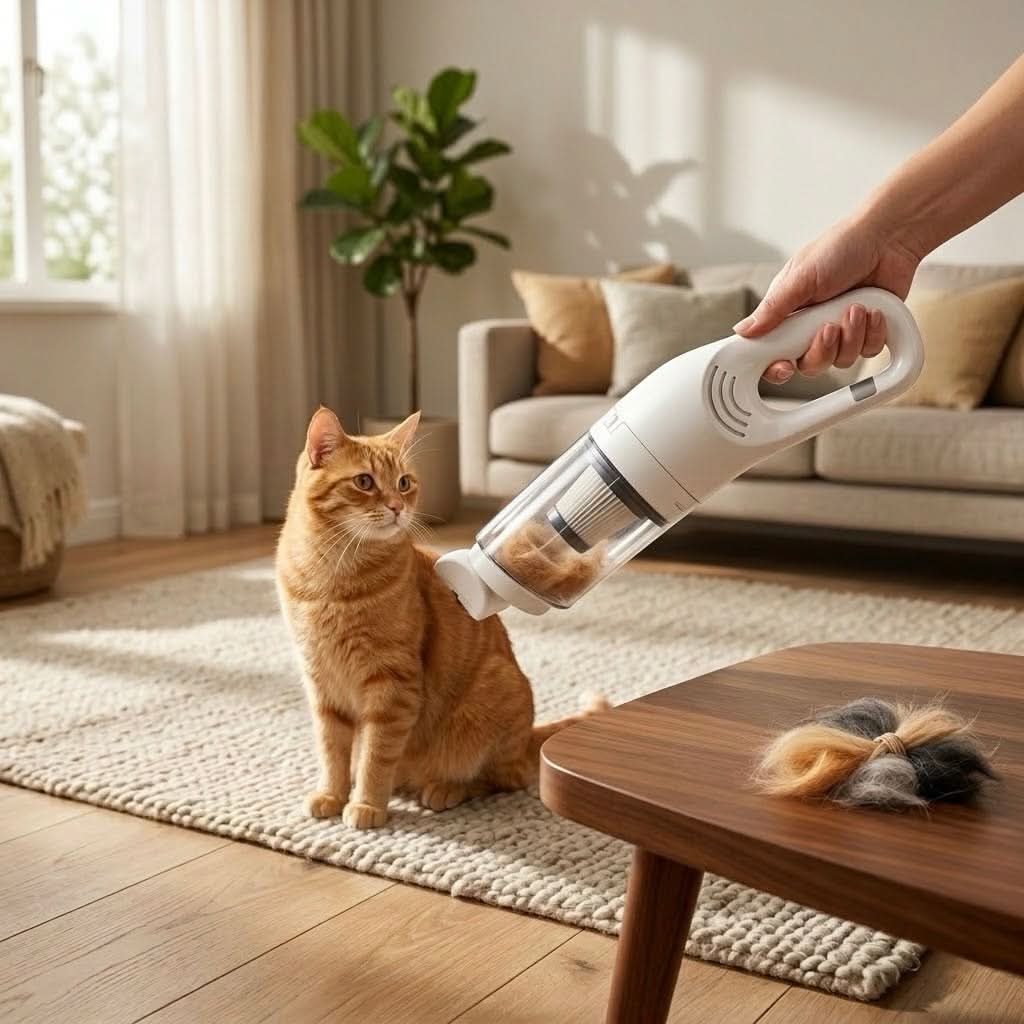 Cordless Pet Hair Vacuum Cleaner Handheld HEPA Filter Motorised Brush Sofa Car Upholstery Dog Cat Hair Remover Portable | Koossa