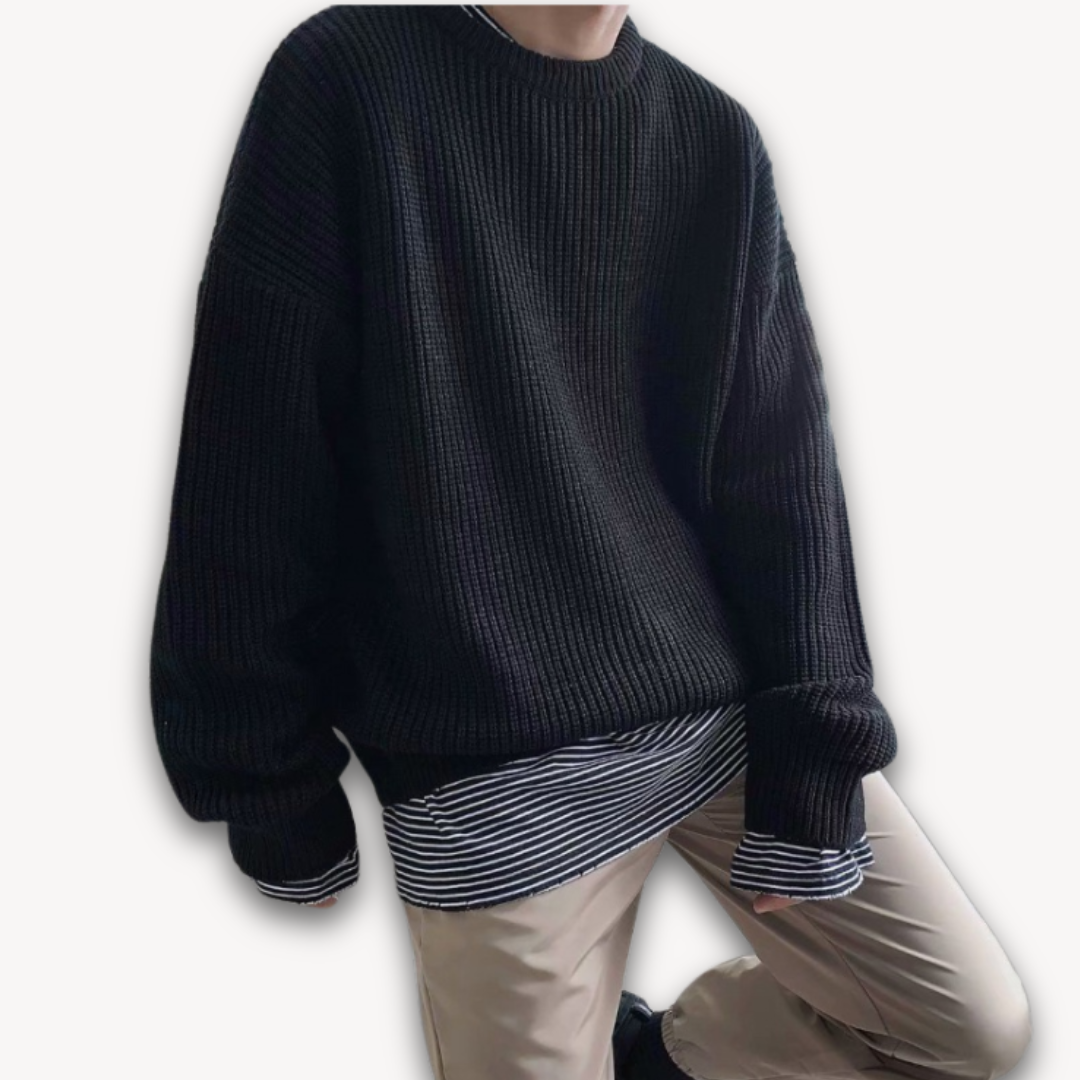 Women's Oversized Knitted Jumper in Twelve Colours — Relaxed Drop-Shoulder Pullover with Ribbed Cuffs for Effortless Weekend Style | Koossa