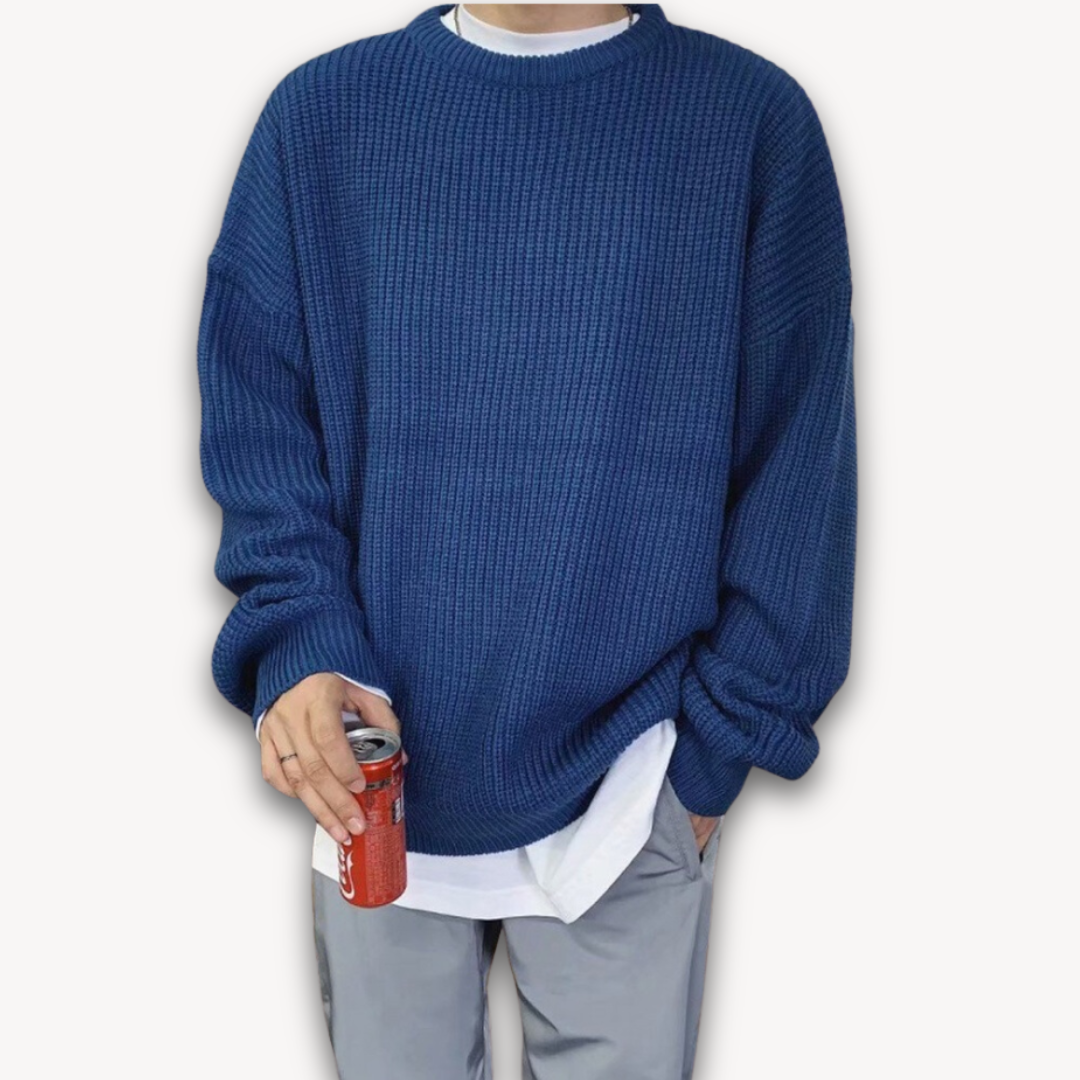 Women's Oversized Knitted Jumper in Twelve Colours — Relaxed Drop-Shoulder Pullover with Ribbed Cuffs for Effortless Weekend Style | Koossa