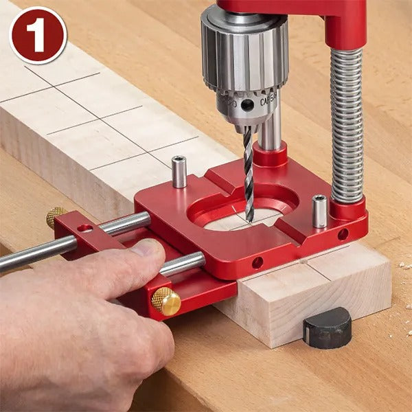 Support de guidage perpendiculaire en alliage 28,5×25,5 cm pour perçage 90° précis menuiserie bricolage | Koossa