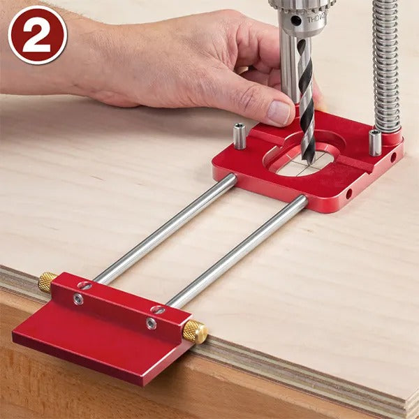 Support de guidage perpendiculaire en alliage 28,5×25,5 cm pour perçage 90° précis menuiserie bricolage | Koossa