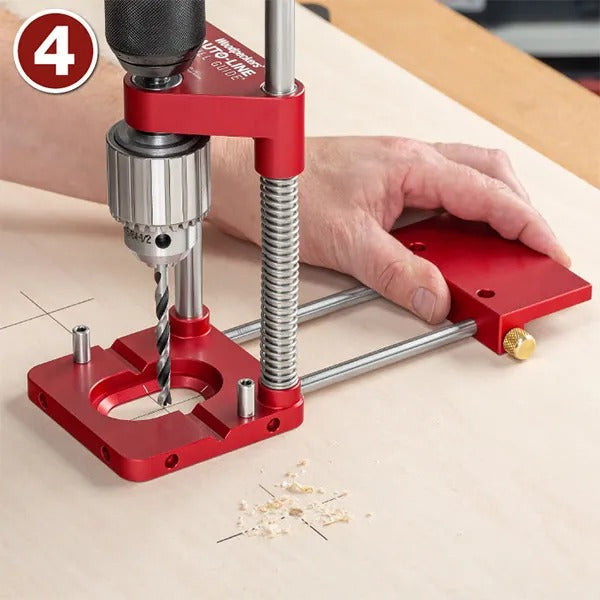 Support de guidage perpendiculaire en alliage 28,5×25,5 cm pour perçage 90° précis menuiserie bricolage | Koossa