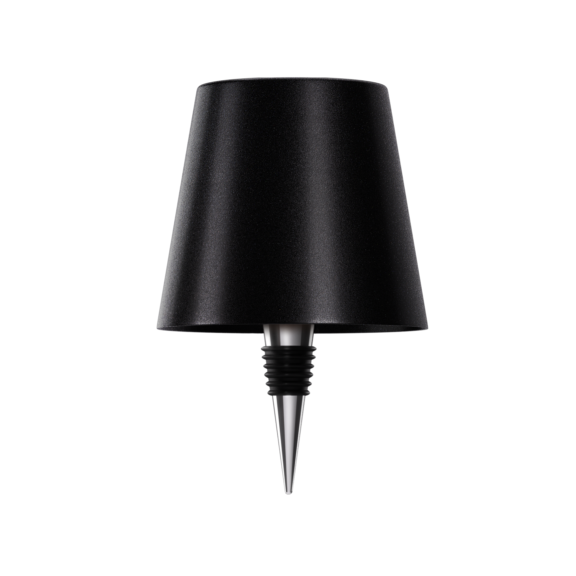 Lampe bouteille sans fil rechargeable LED noir 3000K USB-C pour décoration de table bar restaurant ambiance | Koossa