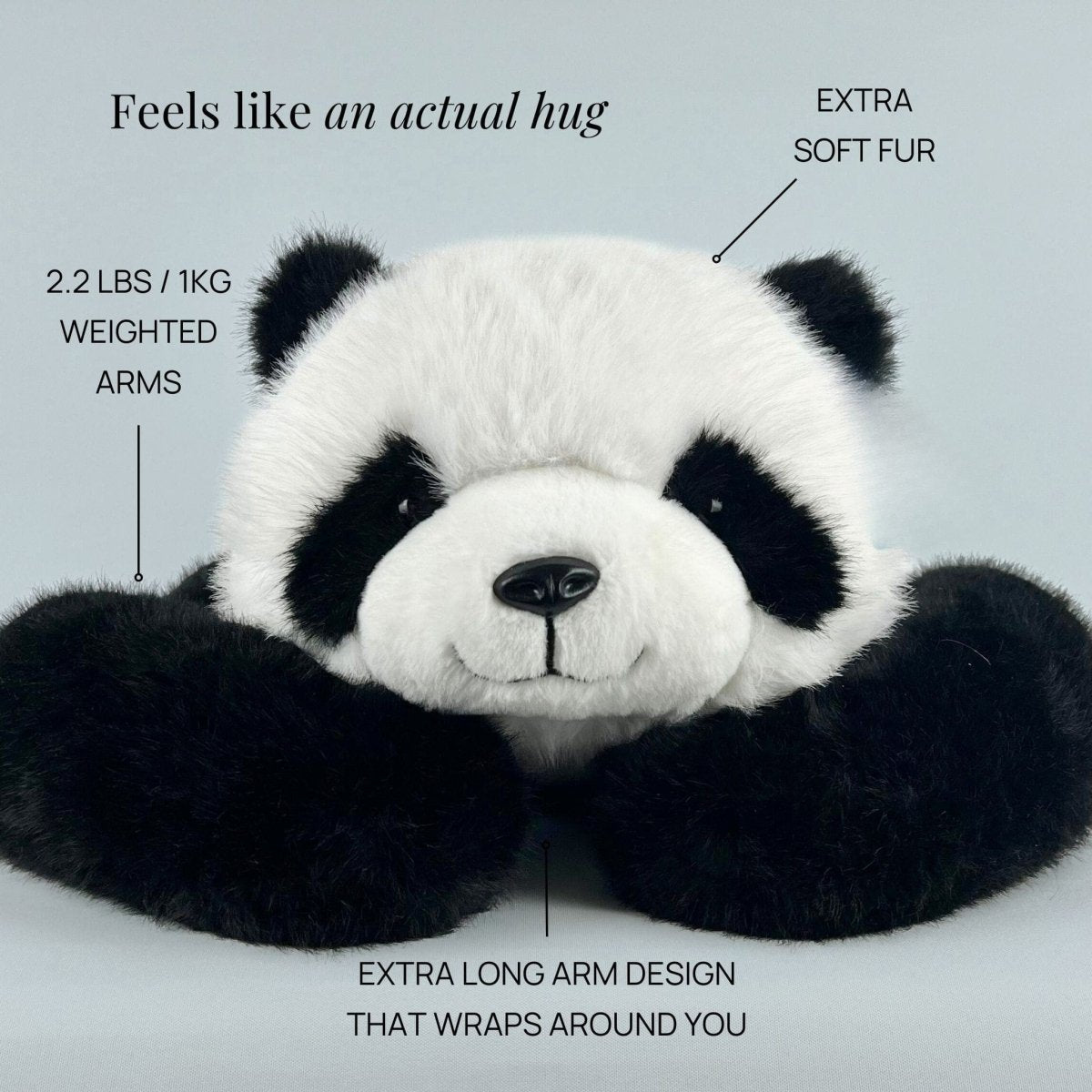 Coussin Câlin Apaisant en Fausse Fourrure Ultra Douce avec Bras Longs pour Relaxation et Repos au Quotidien | Koossa