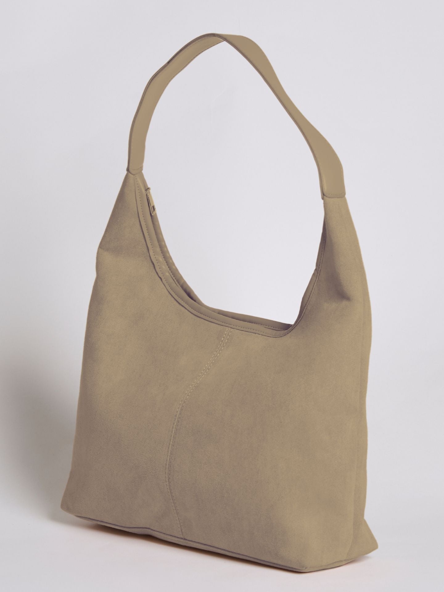 Slouchy Suede-Effect Hobo Bag with Single Shoulder Strap for Everyday Elegance and Effortless Winter Style | Koossa