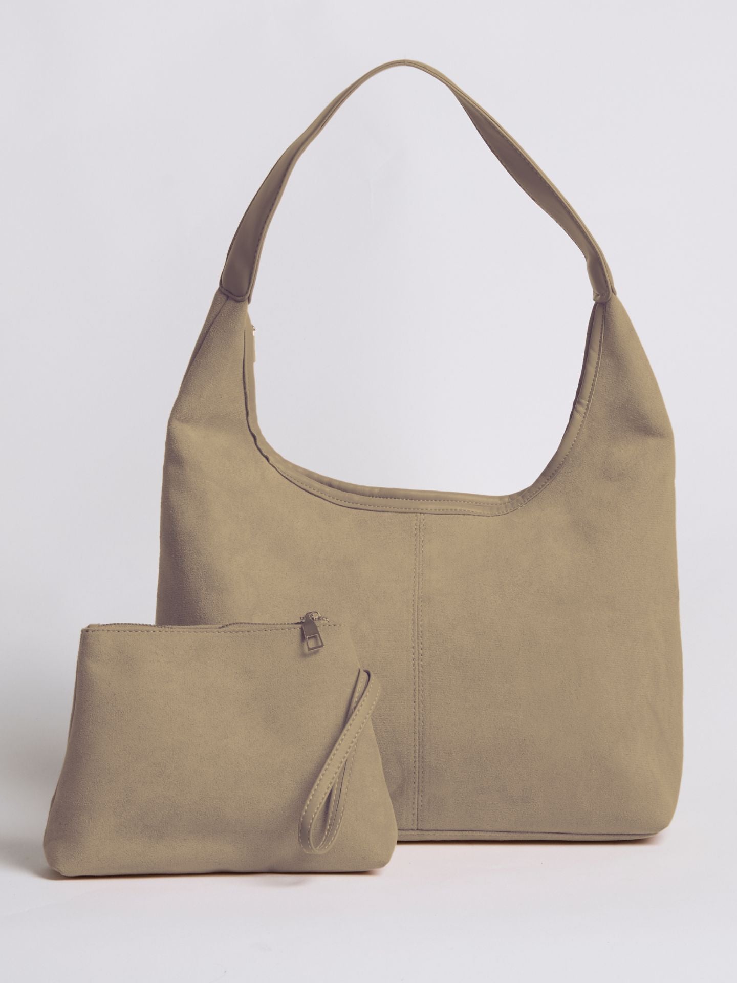 Slouchy Suede-Effect Hobo Bag with Single Shoulder Strap for Everyday Elegance and Effortless Winter Style | Koossa